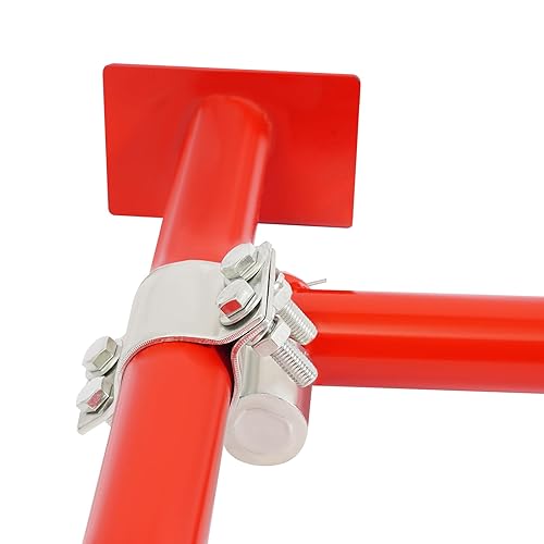 Wall Mount Jib Crane, 440lbs Capacity Wall Mount Hoist Bracket, 180° Swing Alloy Steel Heavy Duty Crane Support Arm Swing Arm Crane Bracket (Red) - Poueer