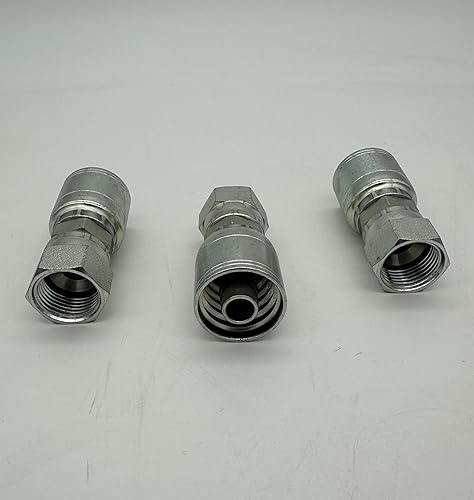 FJX-08-10, Crimp Fittings, 1/2' Hose x 5/8' JIC Female Swivel 37° Flare (10) - Poueer