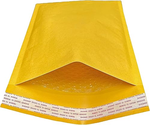 Kraft Bubble Mailers – Bulk Padded Self-Seal #1 Envelopes (7' x 10.75') - Bubble Lined Shipping Envelopes - Industrial Standard Mailer Envelopes for Business (100ct) - Poueer