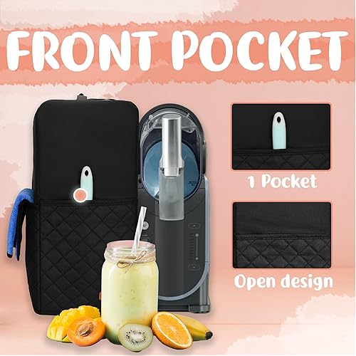 Slushie Machine Dust Cover and Sliding Mat BUNDLE Compatible with Ninja Sluchie Machine, Black - Poueer