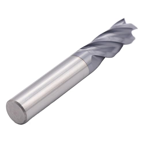 BestParts High Performance 5pcs 7/16' Solid Carbide Square End Mills, AlTiN Coated, 4 Flute, 30 Degree Helix, 7/16' Cutting Diameter, 7/16' Shank Diameter, 1' Length of Cut, 2-3/4' Overall Length - Poueer