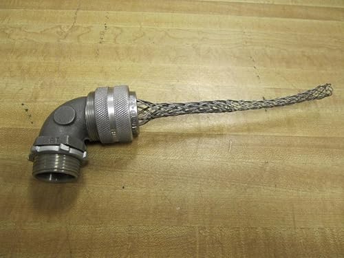 Hubbell 07401019 Deluxe Cord Grip, Straight Male, 1' with Mesh, 0.50'-0.62' Cable - Poueer