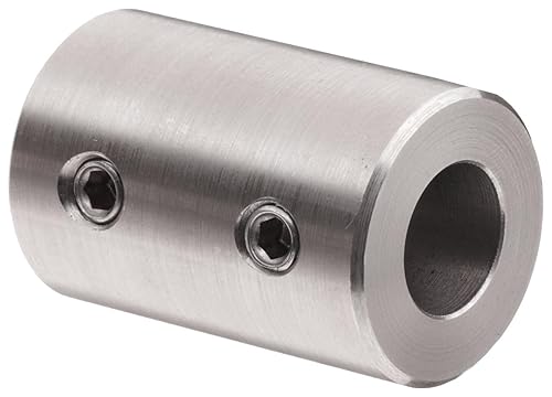 Climax Metal RC-050-S Coupling, Stainless Steel Grade 303, 1/2' Bore , 1' OD, With 1/4-20 x 1/4 Set Screw - Poueer