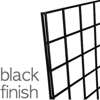 Only Garment Racks #1899BLK (3PCS) Only Garment Racks Commercial Grade Gridwall Panels – Heavy Duty Grid Panel for Any Retail Display, 2’ Width x 4’ Height, 3 Gridwall Panels Per Carton (Black Finish) - Poueer