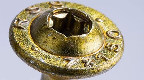 GRK 772691122872 3/8' x 8' 12287 RSS Rugged Structural Screws 50 Count, Gold - Poueer