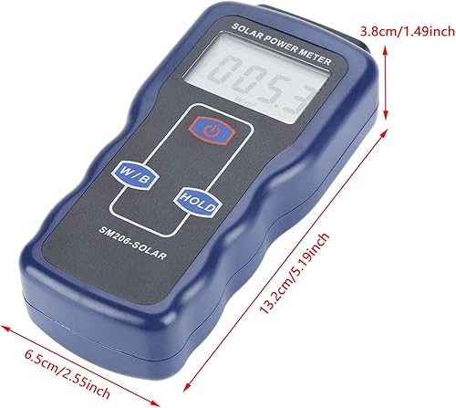 Digital Solar Power Meter, Solar Radiation Measuring Instrument, Solar Energy Tester for Solar Radiation Measurement Solar Energy Research Meteorology - Poueer