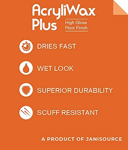 Acryliwax Plus High Gloss Durable Commercial Floor Wax& Finish, 5 Gallon… - Poueer