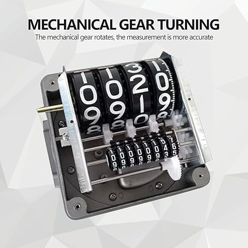 Mechanical Meter, 4 Digital Fuel Meter 1 Inch High Accuracy Gas Oil Flowmeter Counter Gauge with LCD Digital Display for Measuring, Kerosene, Gasoline - Poueer