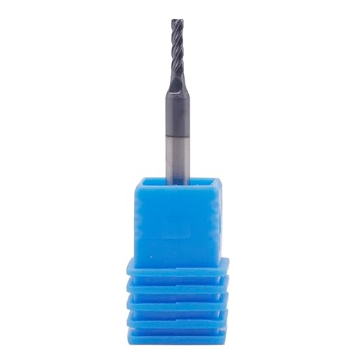 BestParts High Performance 5pcs 7/16' Solid Carbide Square End Mills, AlTiN Coated, 4 Flute, 30 Degree Helix, 7/16' Cutting Diameter, 7/16' Shank Diameter, 1' Length of Cut, 2-3/4' Overall Length - Poueer