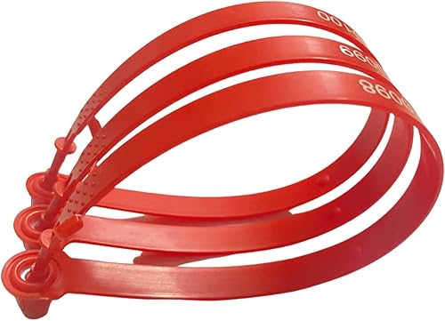 ZWY 1000 PCS Red Plastic Truck Seals Numbered Shipping Seals Security Seals for Container Cargo Trucks - Poueer