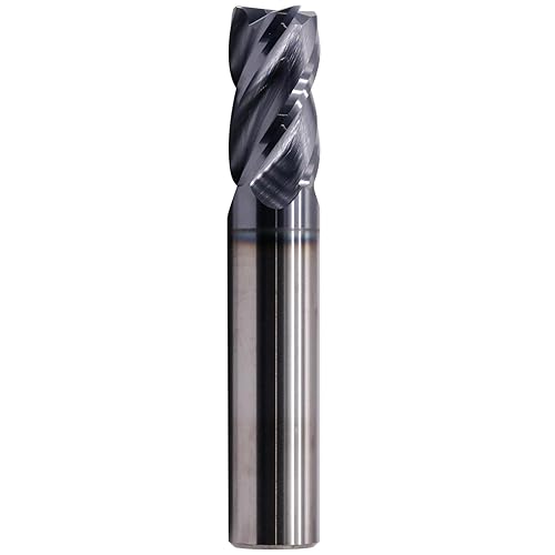 BestParts High Performance 5pcs 7/16' Solid Carbide Square End Mills, AlTiN Coated, 4 Flute, 30 Degree Helix, 7/16' Cutting Diameter, 7/16' Shank Diameter, 1' Length of Cut, 2-3/4' Overall Length - Poueer