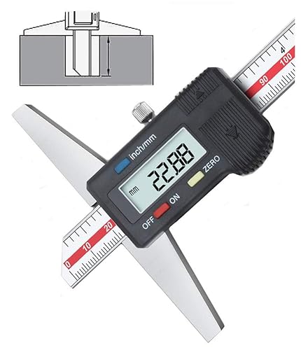General Tools Depth Gauge Vernier Caliper 0-150mm 0-200mm,0-300mm (Digital 150mm(Double-Hook)) - Poueer