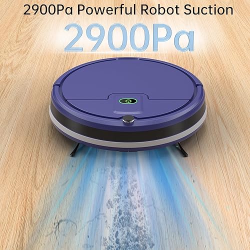 Robot Vacuum Cleaner, Robot Vacuum,Tangle-Free 2900Pa Suction Slim, Automatic Self-Charging Robotic Vacuum Cleaner, Ideal for Pet Hair,Hard Floor and Low Pile Carpet - Poueer
