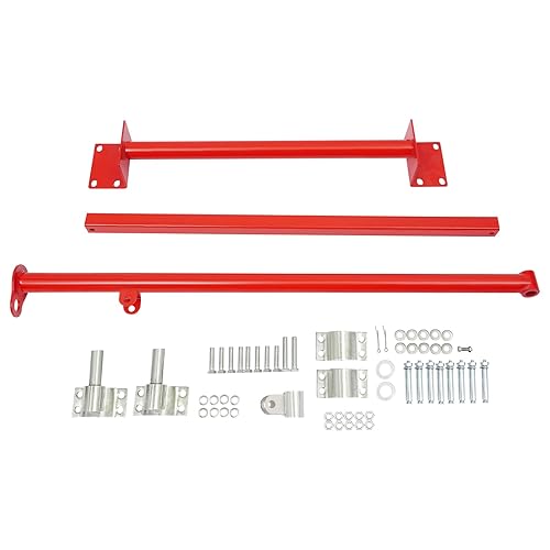 Wall Mount Jib Crane, 440lbs Capacity Wall Mount Hoist Bracket, 180° Swing Alloy Steel Heavy Duty Crane Support Arm Swing Arm Crane Bracket (Red) - Poueer