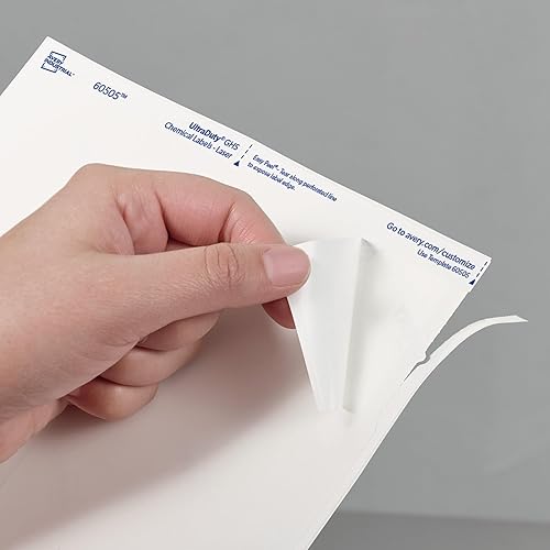 Avery UltraDuty GHS Chemical Labels for Laser Printers, Waterproof, UV Resistant, 2 x 4, 500 Pack (60505) - Poueer