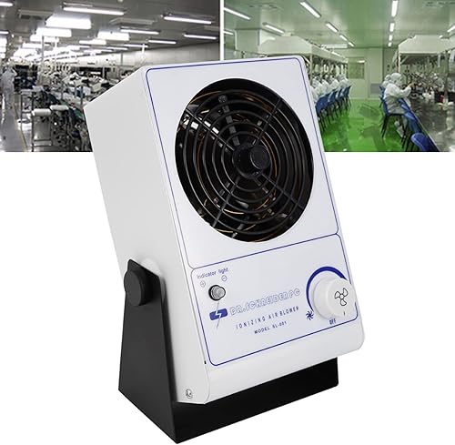 110V 60Hz Ionizing Air Blower Fan Anti Electrostatic Ion Blower Anti-Static Ionizer ESD Static Electricity Elimination Eliminator Fan Adjustable Wind Speed - Poueer