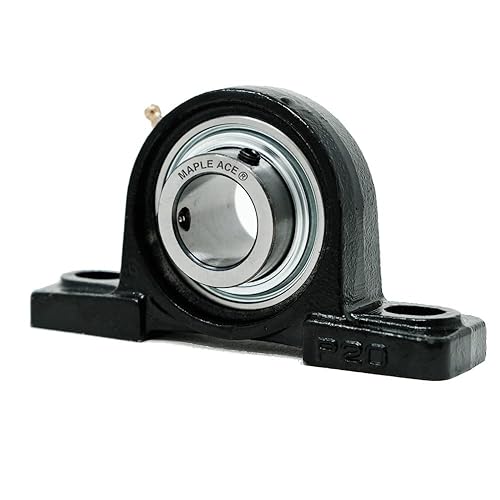 MAPLE ACE UCP210 Pillow Block Bearing 50mm Bore, 2-Bolt, Self-Aligning, R3 Triple Lip Seal, Heavy Duty (Qty 2) - Poueer