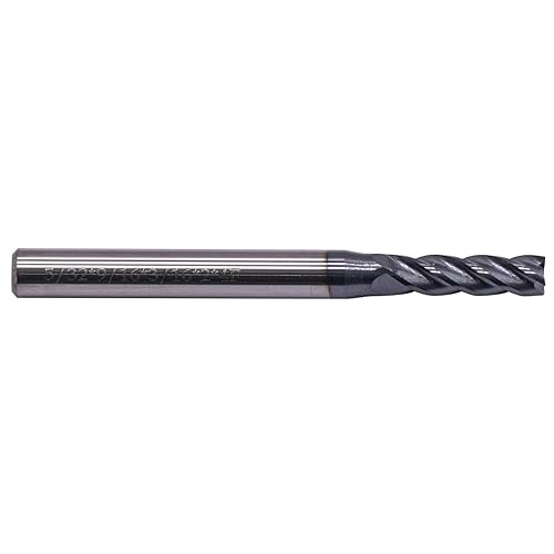 BestParts High Performance 5pcs 7/16' Solid Carbide Square End Mills, AlTiN Coated, 4 Flute, 30 Degree Helix, 7/16' Cutting Diameter, 7/16' Shank Diameter, 1' Length of Cut, 2-3/4' Overall Length - Poueer