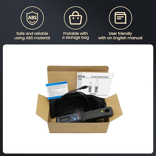 EITAI-ETCR6000B DC/AC Leakage Low Current Clamp Meter, 1mA Resolution, 0mA-60A, Φ0.7inch/18mm, Manufacturer Direct Sales, Non-Contact Clamp Meter - Poueer