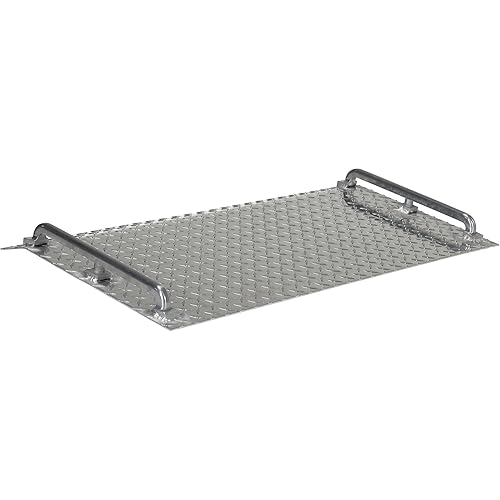 Vestil AMD-3618 Mini Dock Plate, Aluminum, 700-lb. Capacity, 18' Length x 36' Width x 1/8' Thick - Poueer