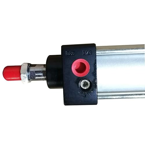 INTBUYING Air Cylinder Pneumatic Standard Cylinder Aluminum Alloy Magnetic Rod Dual Action Single Rod-SC 100 x 450 PT Bore:4' Stroke:18' - Poueer
