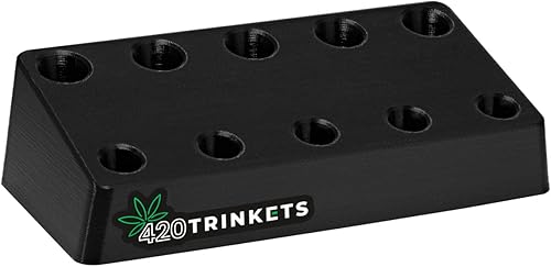 Slide Display Stand - Holds 10 Slides, Bowls - 14mm 18mm 10mm (Half 14mm Half 18mm) - Poueer