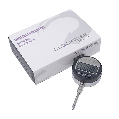 Digital Indicator, DITR-0105N 0-1 Inch/25.4 mm, Inch/Metric Conversion, 0.00005 Inch/0.001mm Resolution, No Auto Off - Poueer