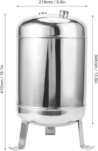 Gas , Air Reservoir , Vertical 5-Port 304 Stainless Steel 2.1-Gallon High Pressure Gas Storage, Hydraulic Hydraulic Reservoirs - Poueer