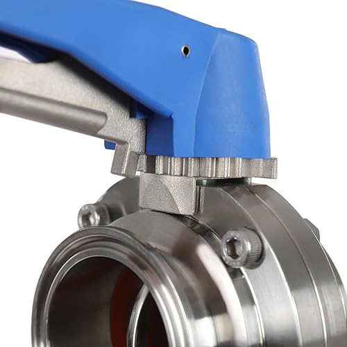 3 Inch Tri Clamp Sanitary Butterfly Valve with Trigger Handle Stainless Steel 304 Tri Clamp Clover (2 Pack 3 Inch Trigger Butterfly Valve) - Poueer