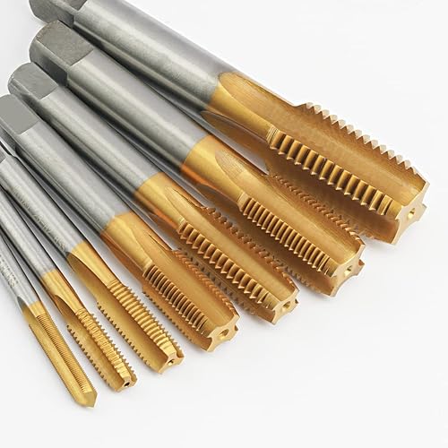 HSS 1 1/2'-12 UNF Ti-Coated Machine Tap, 1-1/2 x 12 UNF Titanium Coated Thread Tap Right Hand - Poueer