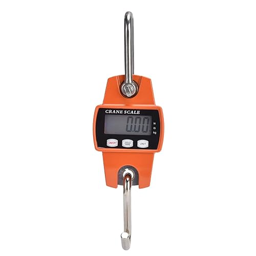 Digital Hanging Scale,Handheld 661.4lb Mini Crane Scale with Hooks,High Accuracy Electronic Crane Scale,Hanging Weight Scale for Farm Fishing Outdoor Home - Poueer