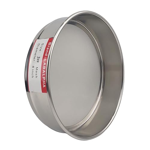 LABALPHA 300 Mesh Lab Sieves, #300 Mesh Test Sieve, 8'' Diameter, 304 Stainless Steel Wire Cloth (0.054mm) - Poueer