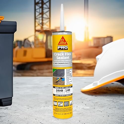 SchayCo 12 Pack Caulk Saver Caps with Case of 12 Sikaflex Crack Flex High-Performance, Textured, Self-Leveling, Polyurethane Sealant (Gray 10 Oz) - Poueer