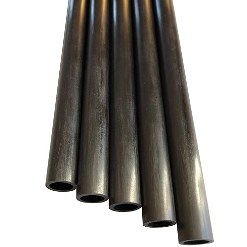 – Carbon Fiber Tube - 4mm X 2mm x 1000mm – Pultruded Round Hollow Carbon Fiber rods Black Matte Finish - Pure Carbon Fibre Hollow Tube shafts - for RC Planes-Drones, Boat DIY Craft Projects - Poueer