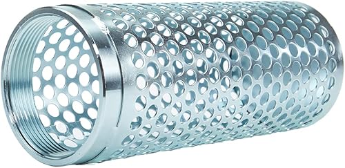 Steel 3' NPSH Thin Barrel Suction Strainer - Poueer