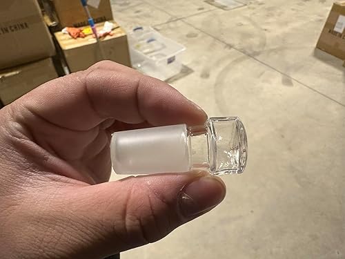 stonylab Glass Hex Head Hollow Glass Stopper, Hexagonal Head Glass Hollow Stopper for 24/40 Outer Joint Glass with Closed Bottom (5 Packs) - Poueer