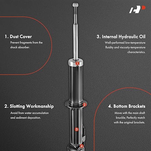 A-Premium Rear Struts Assembly Compatible with Mini Cooper Countryman 2011-2016, Cooper Paceman 2013-2016, Driver and Passenger Side 2-PC Set - Poueer
