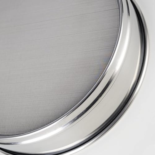 LABALPHA 300 Mesh Lab Sieves, #300 Mesh Test Sieve, 8'' Diameter, 304 Stainless Steel Wire Cloth (0.054mm) - Poueer