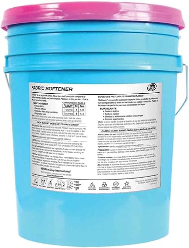 Ultra Fresh Platinum Fabric Softener Up to 640 Loads, Tropical Escape, 5 Gallon - Poueer