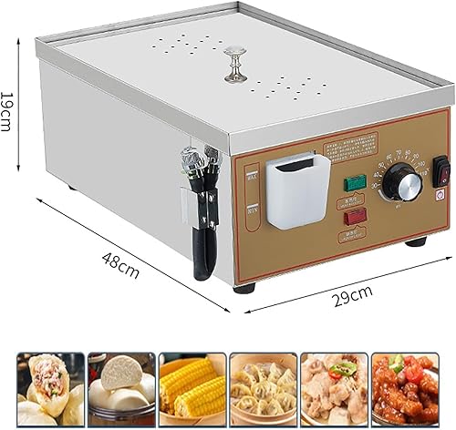Electric Steamed Bun Machine - Commercial 2/4/6-Hole Electric Steamer with Independent Water, Temperature Range 30-110°C for Efficient Cooking - Poueer