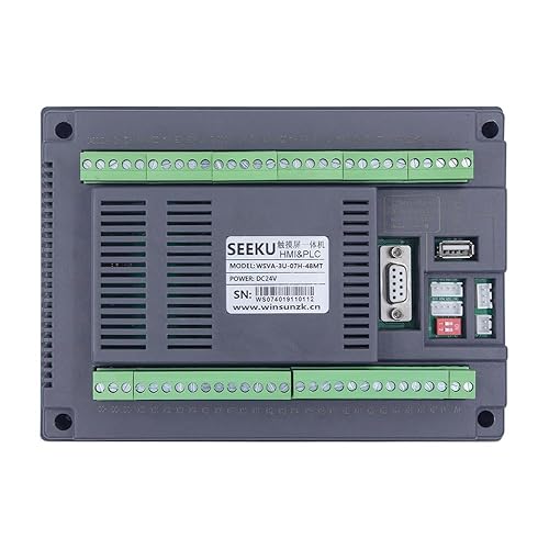 SEEKU 24 in 24 Digits Out 7 inch HMI PLC All in One Touch Screen with PLC Integrated Panel 0-10V 4-20MA Analog MODBUS (Relay Output) - Poueer