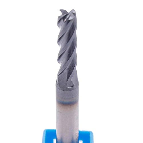 BestParts High Performance 5pcs 7/16' Solid Carbide Square End Mills, AlTiN Coated, 4 Flute, 30 Degree Helix, 7/16' Cutting Diameter, 7/16' Shank Diameter, 1' Length of Cut, 2-3/4' Overall Length - Poueer