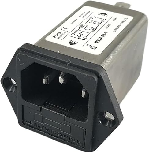 IEC Module AC Power Socket with Fuse EMI Filter 6A 115V/250V 50HZ/60HZ - Poueer