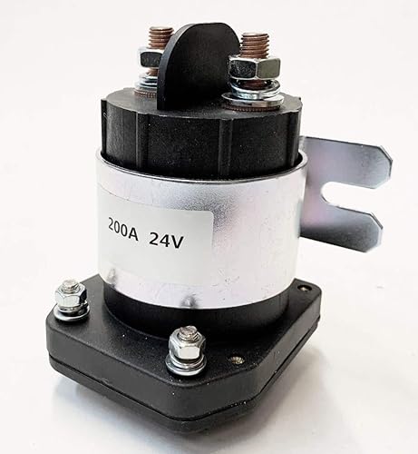 24V 24 Volt Solenoid 4 Terminal 200 Amp Replaces Trombetta 114-2411-020 - Poueer