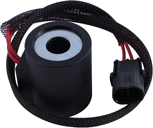 12V Electrical Solenoid Coil AT163482 Compatible with John Deere JD 300D 310D 315D Backhoe Loaders #Serial Numbers 792483 and Above - Poueer