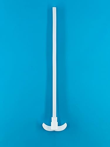PTFE Overhead Stirrer Electric Stirring Rod Stirrier Mixer Shaft with Foldable Paddle for Lab (600MM-145MM-10MM) - Poueer