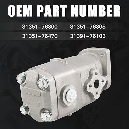 31351-76300 Hydraulic Pump Assy Compatible with Kubota Tractor Series L2250 L2550DT-GST L2650 L2850 L2950 L3450 L3250 L3650 31351-76470 31351-76305 31391-76103 - Poueer