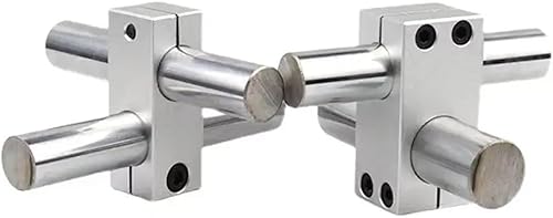 Optical Shaft Cross Clamp Fixed Bracket Parallel and Vertical Connection Locking Aluminum Double Hole Same Diameter Connector(Color:16mmx16mm) - Poueer