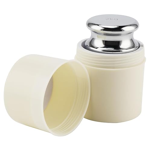 2PCS 2000g Calibration Weights, High Precision Chrome Scale Calibration Weight M1 for Digital Scale - Poueer