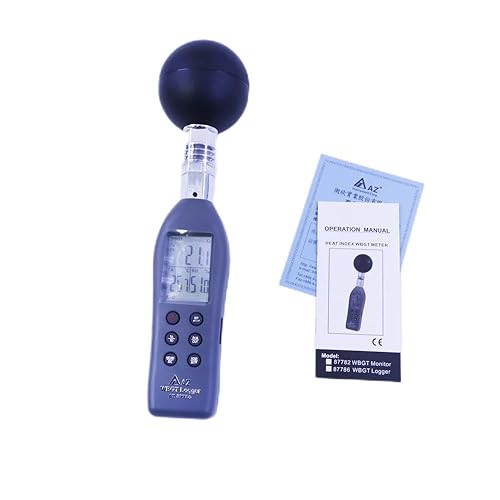 AZ87786 Handheld WBGT Data Logger Wet Bulb Globe Temperature Meter WBGT Meter with Data Logger - Poueer